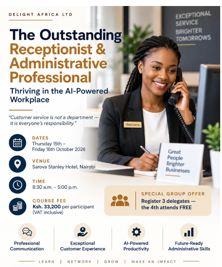 THE OUTSTANDING RECEPTIONIST & ADMINISTRATIVE PROFESSIONAL SEMINAR: THRIVING IN THE AI-POWERED WORKPLACE seminar